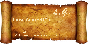 Laza Gusztáv névjegykártya