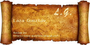 Laza Gusztáv névjegykártya